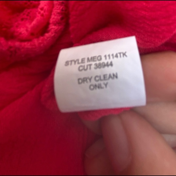 Anthropologie Figuroa & Flower hot pink lace floral top / S / EUC - Picture 10 of 10